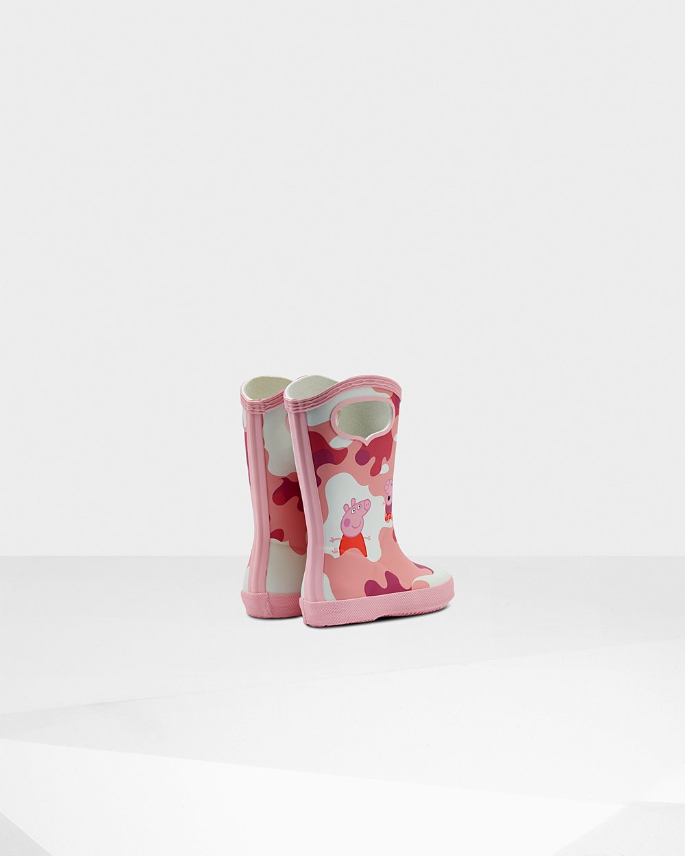 Hunter Niños Original First Peppa Pig Grab Handle - Botas de Lluvia Rosas - 163-DCMLKI